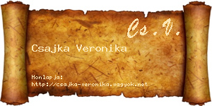 Csajka Veronika névjegykártya
