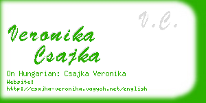 veronika csajka business card